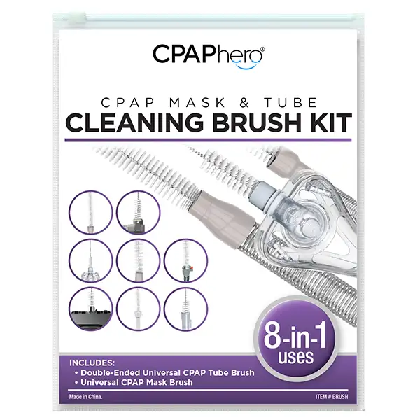 Cpap Tube Cleaning Brush With Double Size Bristle Brushes - Fits